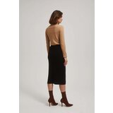 Marisse Black Midi Pencil Skirt With Slit | shoptok.hr
