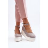 Boto Women's Grey Wedge Espadrilles Malla | Shoptok.si