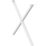  Noge za blagovaonski stol u obliku slova X, 2 kom, bijele, 90 x (72-73) cm, čelik | shoptok.hr