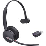 Yealink WH64 Hybrid Mono Teams Headset Wireless Head-band Office /Call center Micro-USB Bluetooth Black | shoptok.hr