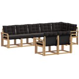 vidaXL Zunanja garnitura za sedenje z blazino 8 pcs Bela in črna, (5000280991) | Shoptok.si