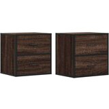  Zidni noćni ormarići 2 kom smeđi hrast 40x31x39 5 cm | shoptok.hr