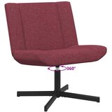  Stolica na kotačiće Vinska crvena 63 x 75 x 76 cm tkanina | shoptok.hr
