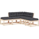 vidaXL 5-dijelni set vrtnih sofa od masivne borovine s jastucima | shoptok.hr