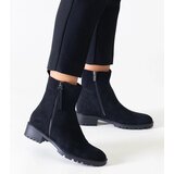 Gemre Zahra black high platform ankle boots in eco-suede | shoptok.hr