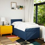  Krevet s oprugama i madracem plavi 100 x 200 cm od tkanine | shoptok.hr