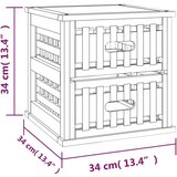  Nočna omarica 2 kosa 34x34x34 cm trdna orehovina | Shoptok.si
