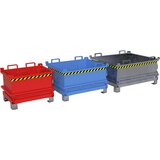 eurokraft pro Zaboj s preklopnim dnom, prostornina 1,5 m³, mišje sive barve RAL 7005 | Shoptok.si