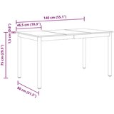  Jedilne mize 140 x 80 x 75 cm KOVINA, (5000268893) | Shoptok.si