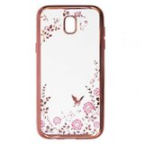 Nillkin Silikonski ovitek z rožicami za Samsung Galaxy J5 2017 - pink Cene
