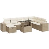 vidaXL 9-dijelni set vrtnih sofa s jastucima bež od poliratana | shoptok.hr