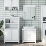  3-dijelni set kupaonskog namještaja BERG bijeli od borovine | shoptok.hr