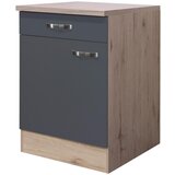 XXXL Kuhinjska Spodnja Omarica Shadow, Siva, Barva Hrasta | Shoptok.si