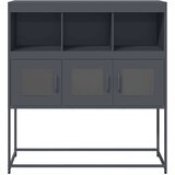 vidaXL Komoda antracitna 100,5x39x107 cm hladno valjano jeklo | Shoptok.si