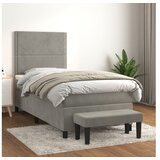 vidaXL Box spring krevet s madracem svjetlosivi 80 x 200 cm baršunasti Cijene