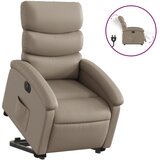 Maison Chic Električni naslanjač - Relax naslanjač s funkcijo vstajanja kapučino umetno usnje, (22062319) | Shoptok.si