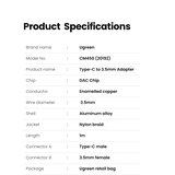 Ugreen adapter USB-C na 3.5mm audio - polybag Cene