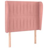  Uzglavlje s ušima ružičasto 83 x 23 x 118/128 cm baršunasto | shoptok.hr