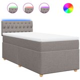  Krevet s oprugama i madracem smeđesivi 100 x 200 cm od tkanine | shoptok.hr