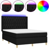  box spring s madracem LED crni 140x190 cm od tkanine | shoptok.hr