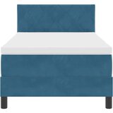  LED Box Spring Krevet Tamno plava 90 x 190 cm Baršun | Shoptok.si