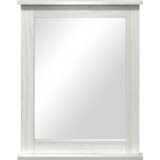 vidaXL Ogledalo z ogledalom Bela 55,5 x 5 x 70 cm Trdna borovina | Shoptok.si