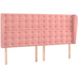 Maison Chic posteljno vzglavje - vzglavna omarica - nočna omarica z ušesi roza 183x23x118/128 cm žamet, (21707656) Cene