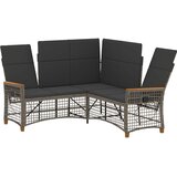  Vrtni set sofe za opuštanje Podesiva Siva i tamno siva | shoptok.hr