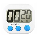 Digitalni magnetski kuhinjski mjerač vremena LCD alarm s odbrojavanjem Bijeli | shoptok.hr