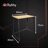 Ruhhy sklopivi radni stol u loft stilu 80 x 40 cm, crni/drvo | shoptok.hr