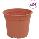  Okrugla saksija za cveće 24 pcs Crvena cigla Ø 12 5 x 10 cm - Crvena cigla Ø 12 5 x 10 cm 24 | shoptok.hr