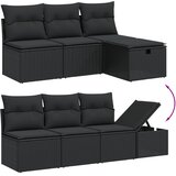  8-dijelni set vrtnih sofa od poliratana s jastucima crni | shoptok.hr