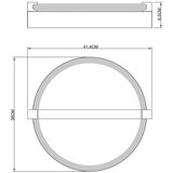 Globo 48050DS - LED stropno svetlo FLETCHER LED/15W/230V 41,5x38 cm crno | Eponuda.com
