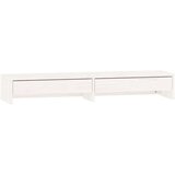  Stojalo za zaslon belo 100x27x15 cm trdna borovina, (21073049) | Shoptok.si
