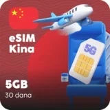 Kina eSIM kartica - 5GB prepaid mobilnih podataka za 30 dana