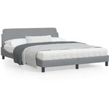 vidaXL Okvir za krevet s uzglavljem svjetlosivi 160x200 cm od tkanine Cijene