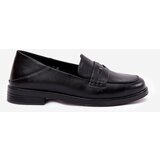 VINCEZA Elegant Women's Loafers Made Of Natural Leather Black 18100 | Shoptok.si