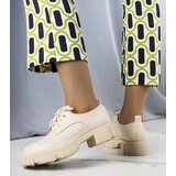 Gemre Beige lace-up shoes with chunky soles Kay | shoptok.hr