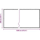 vidaXL Prozirna cerada s ušicama 2x12 m polietilen | shoptok.hr