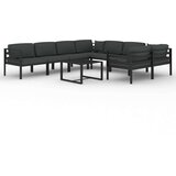  Vrtna sedežna garnitura 9-delna z blazinami aluminij antracit - - antracit siva - 47.93 - N/A - | Shoptok.si