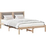  Krevetna konstrukcija s uzglavljem Sivo-smeđa 135 x 190 cm | shoptok.hr