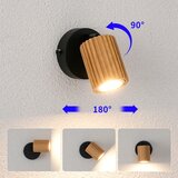  Brilagi - Zidno spot svetlo MODERN WOOD 1xGU10/8W/230V drvo/crna | Eponuda.com