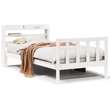 Maison Chic Posteljni okvir - Enojna postelja - Postelja za odrasle brez vzmetnice bel 75x190 cm trdna borovina-J11605, (21767429) | Shoptok.si