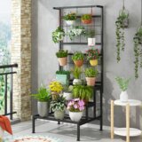 Kondela Kovinsko stojalo za rože, črno, BALKO | Shoptok.si