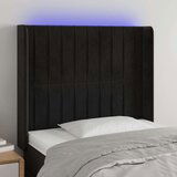  Uzglavlje crno 93x16x118/128 cm baršunasto Cijene