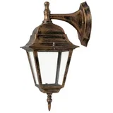 ILLUMINA kvadratna zidna baštenska svetiljka E27, IP44, bronza
