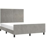  Posteljni okvir z vzglavjem svetlo siv 140x190 cm žamet, (20905394) | Shoptok.si