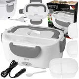 45W električna grelna lunch box posoda za hrano 1100ml 12-230V siva
