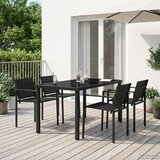  Set vanjskog namještaja 5 pcs Crna i antracit 140 x 70 x 73 cm | shoptok.hr