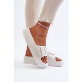 Big Star Women's Foam Platform Slippers with Buckle White | ePonuda.com